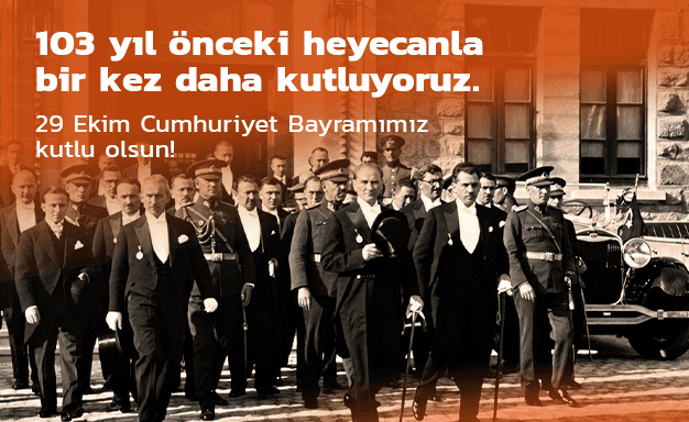 29 Ekim Cumhuriyet Bayramımız Kutlu Olsun!